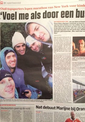 Artikel over team hartedroom in de NY marathon
